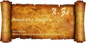 Naschitz Zsófia névjegykártya